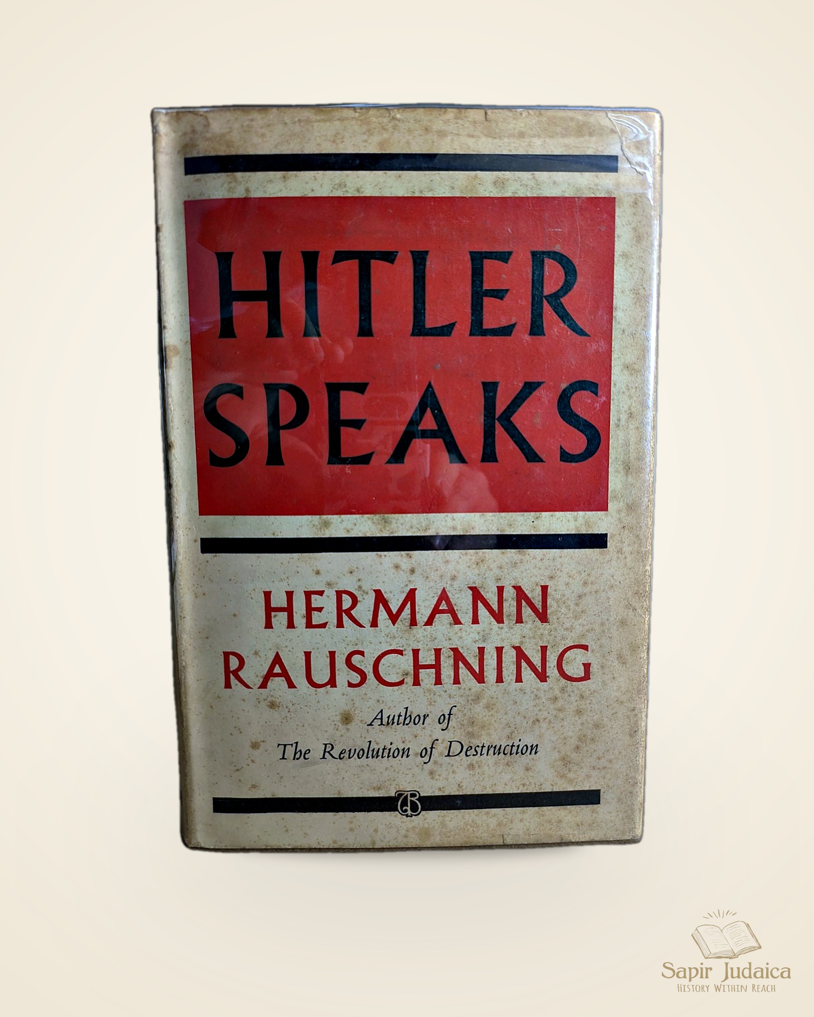 Hitler Speaks, Hermann Rauschning, 1939 — תמונה ראשית