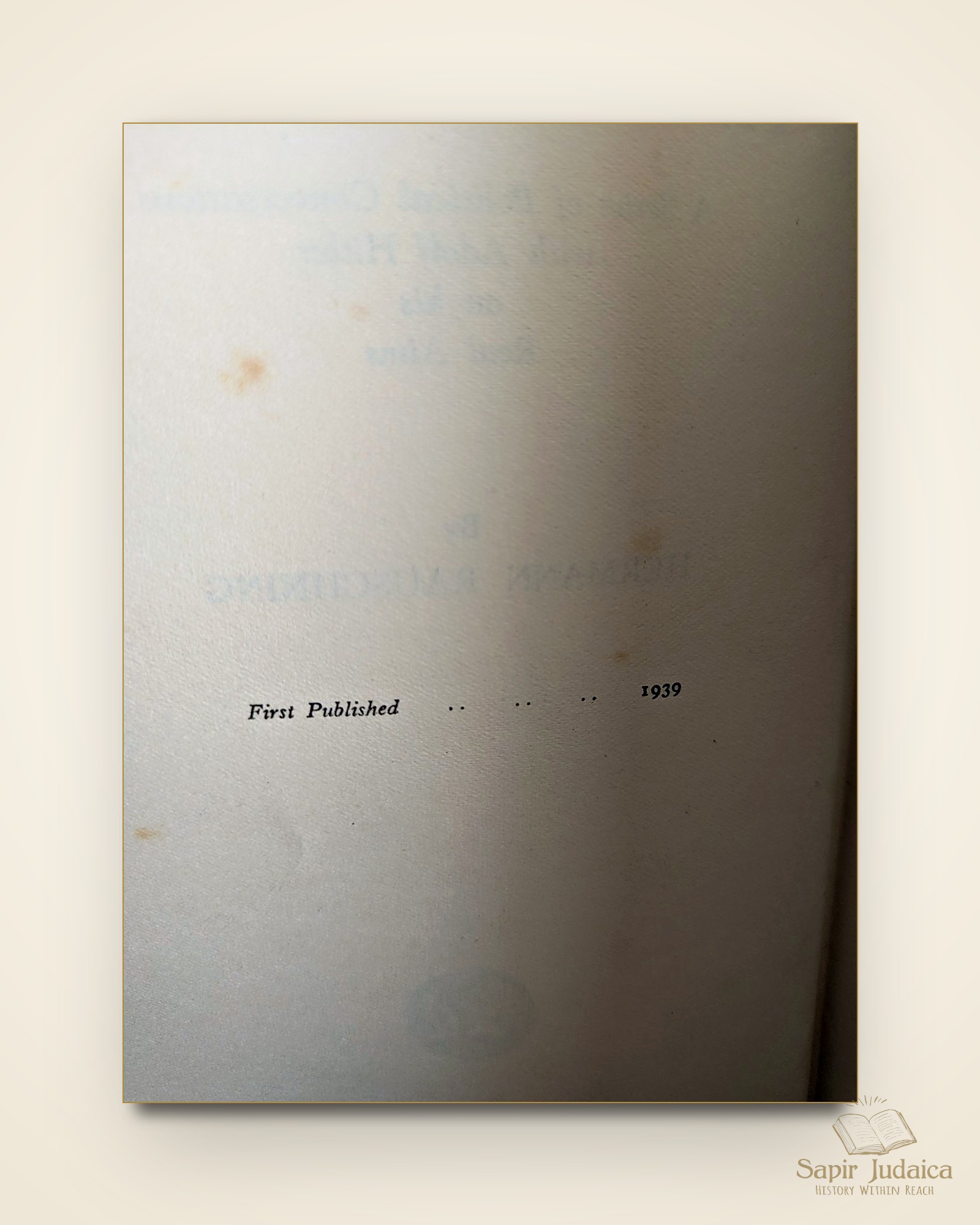 Hitler Speaks, Hermann Rauschning, 1939 — תמונה נוספת 3