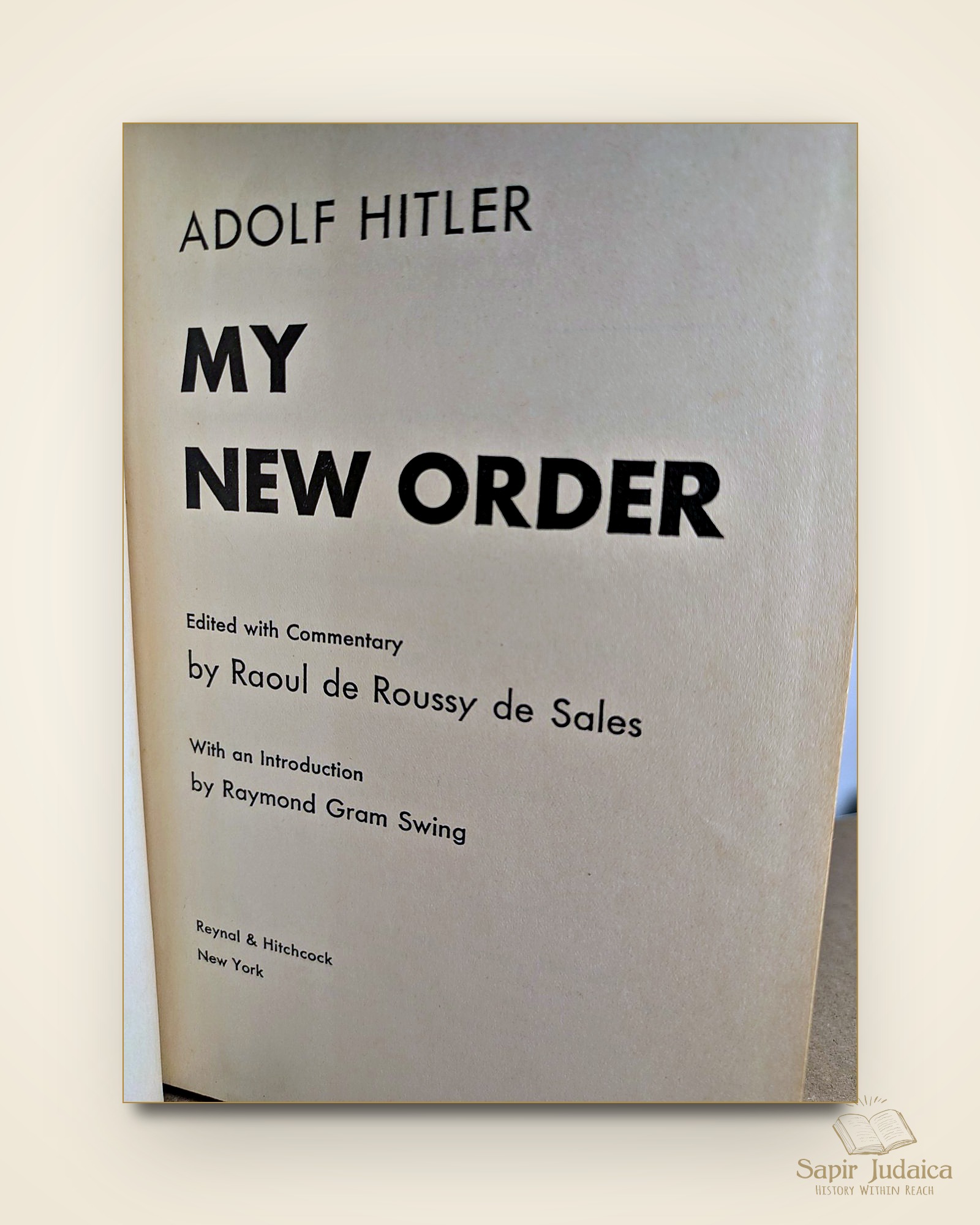My New Order, Adolf Hitler, 1941 — תמונה ראשית