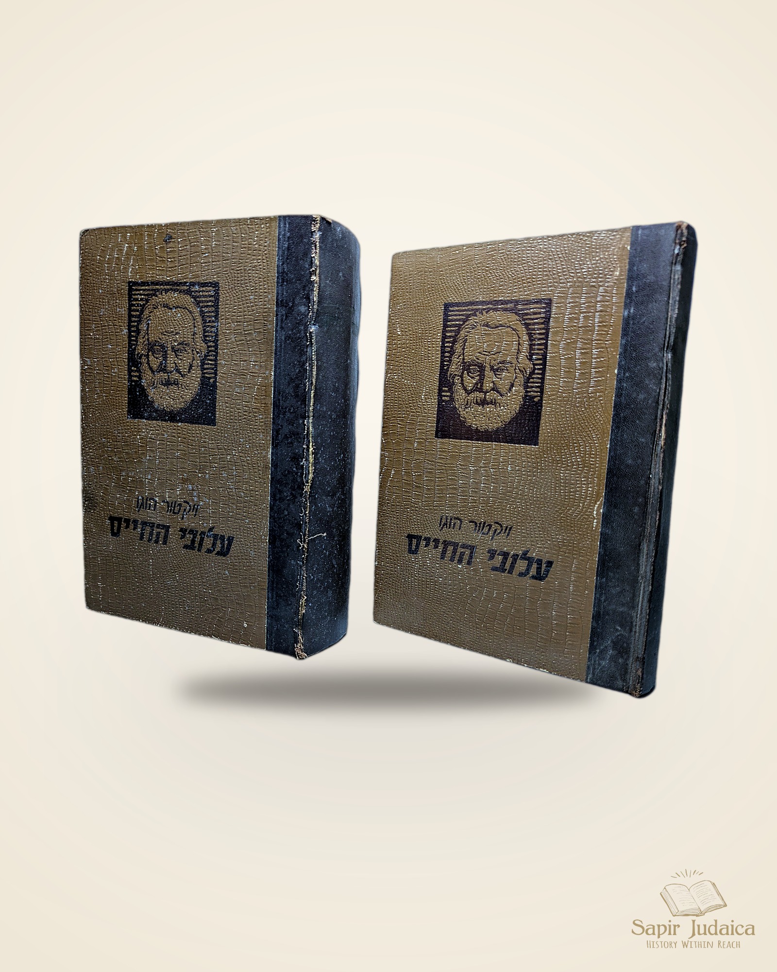 עלובי החיים — שני הכרכים, כריכות עם דיוקן ויקטור הוגו