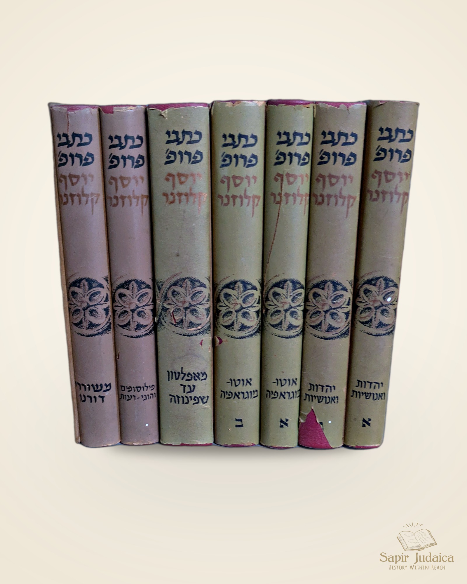 תקריב על חלק מכרכי האוסף
