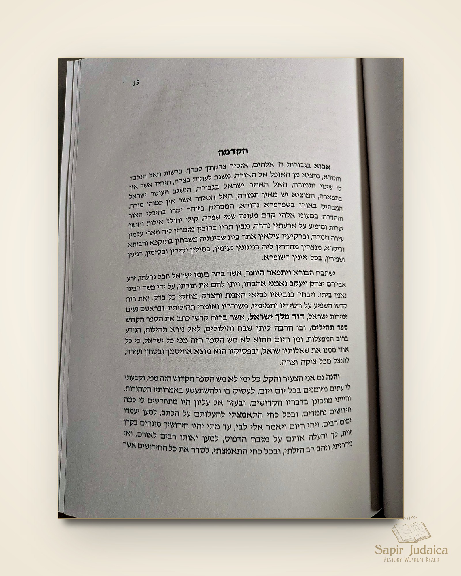 תהלים קדש הלולים עם פירוש טיפי שמן, מארי סעדיה בן אור, רעננה תשנ"ג, שני כרכים, נדיר — תמונה נוספת 5